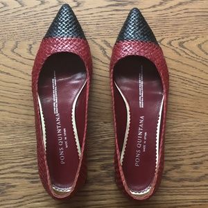 Woven Leather Pons Quintana Two Tone Flats